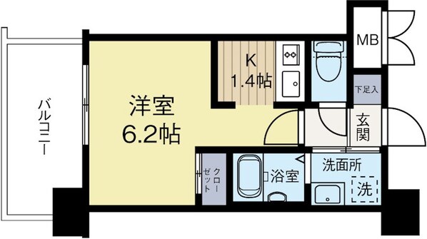 箱崎宮前駅 徒歩14分 4階の物件間取画像